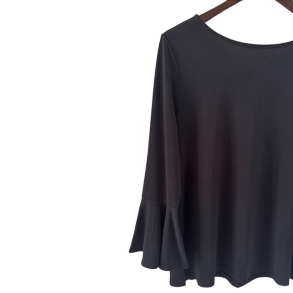 The Limited Black 3/4 Sleeve Top with Back Tie Detail Size Medium - Picture 4 of 9